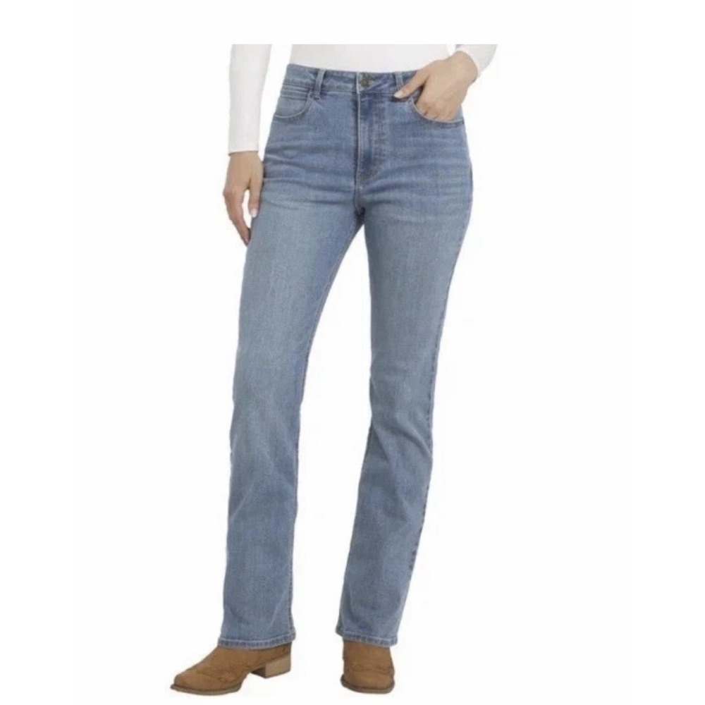 Wrangler‎ Women's High-Rise Bootcut Stretch Jeans, Blue, Size 10